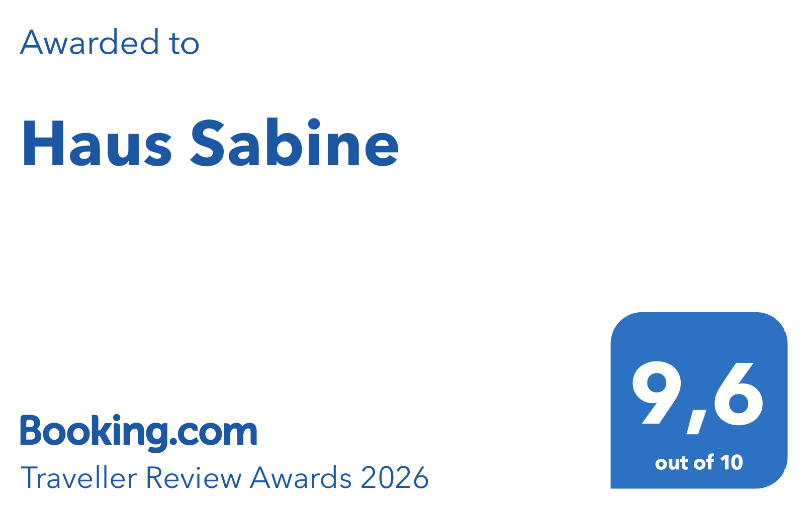 haus sabine bookingaward2026